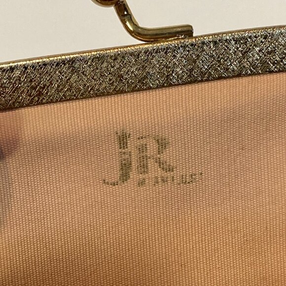 Vintage Julias Resnick JR Handbag Courting Couply Tapestry Needlepoint Gold - Picture 3 of 8